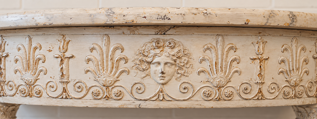 French Empire Painted Console Table