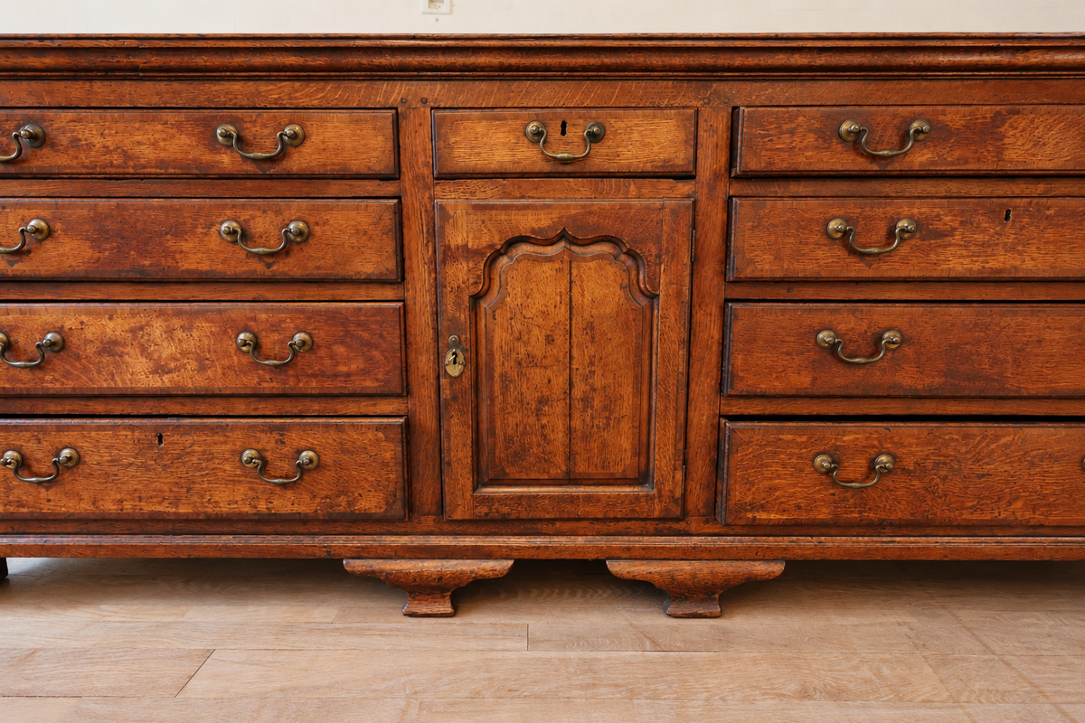 18th c. English Oak Dresser Base