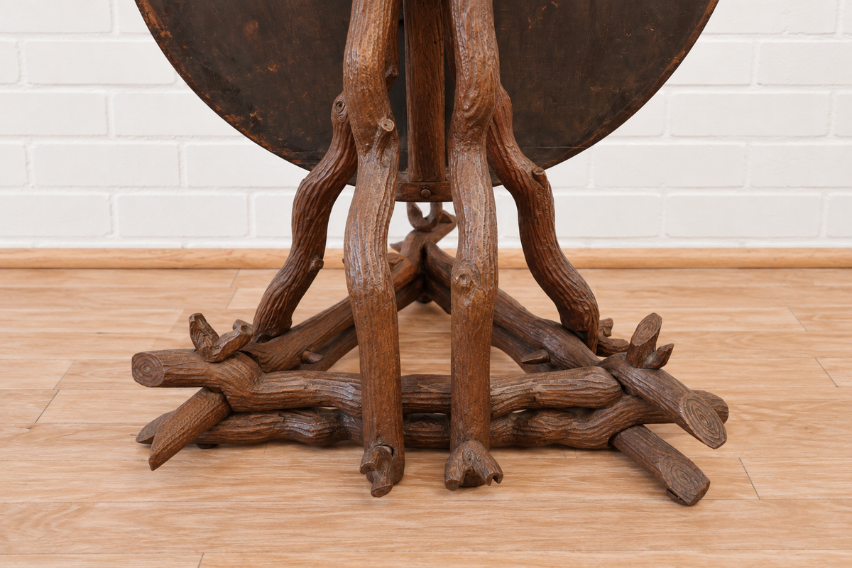 19th cent. Burl Faux Bois Table