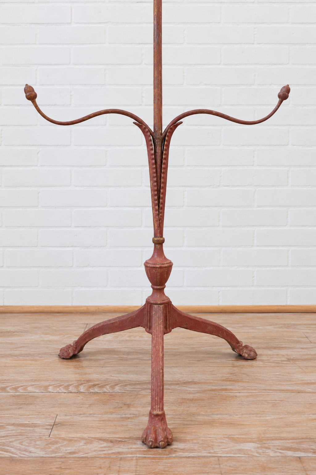 Pair English Cast and Wrought Iron Hat Stands