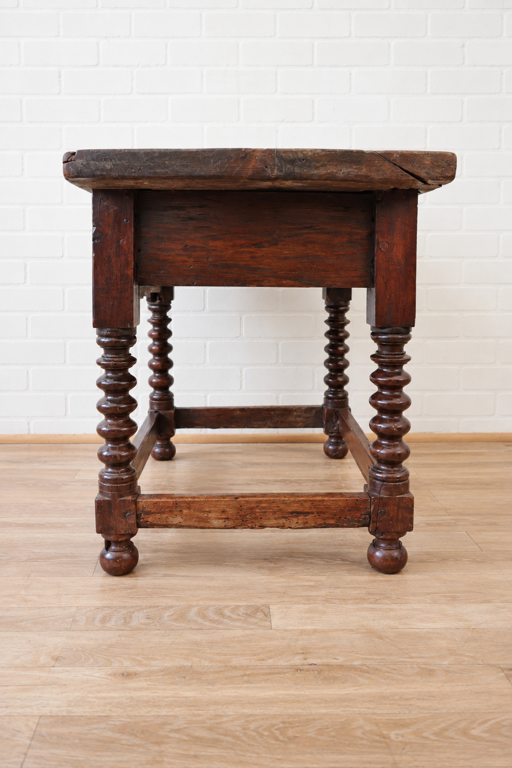 18th cent. Italian Walnut Table with Drawer