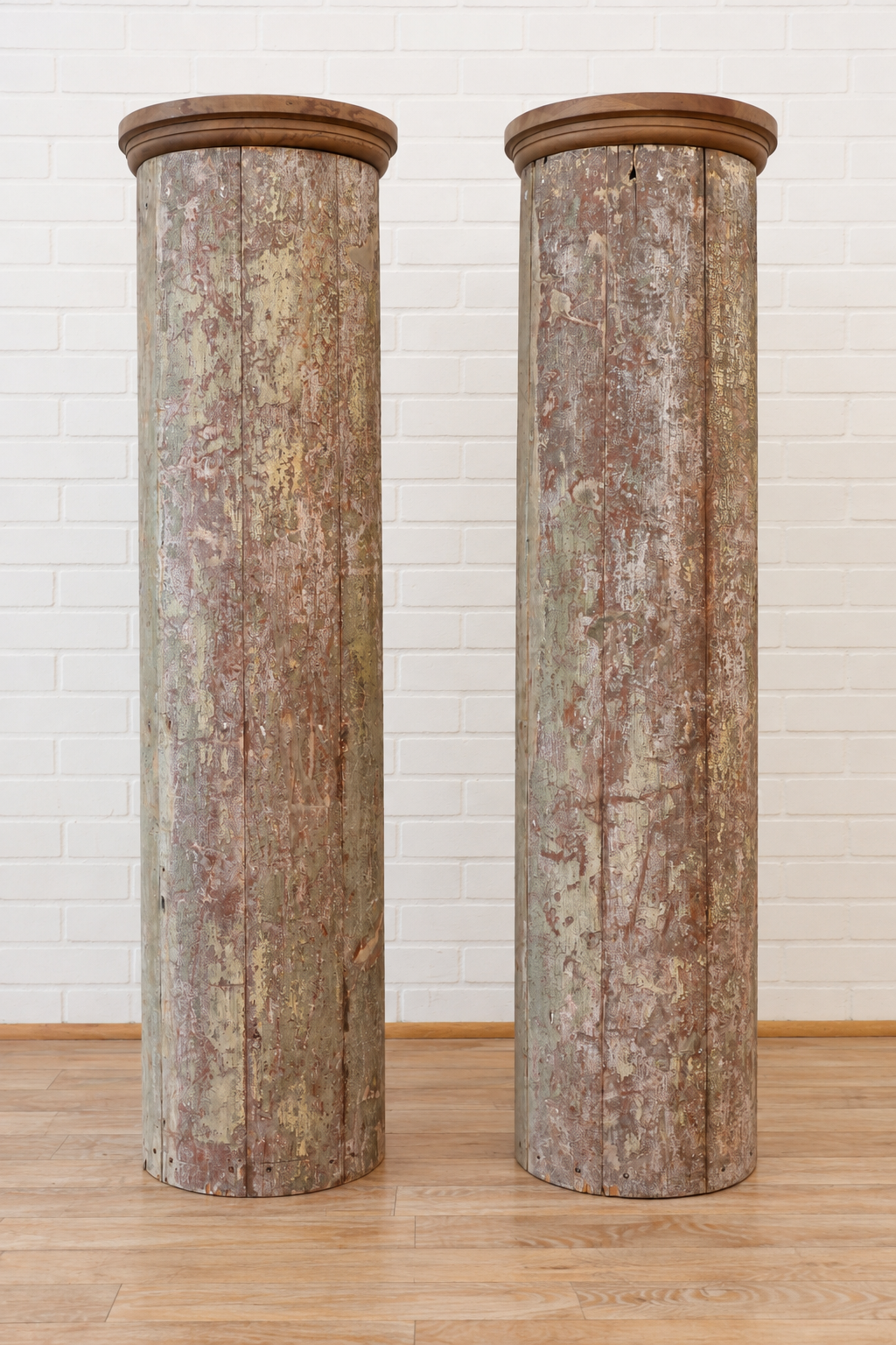 Pair of Pine Columns