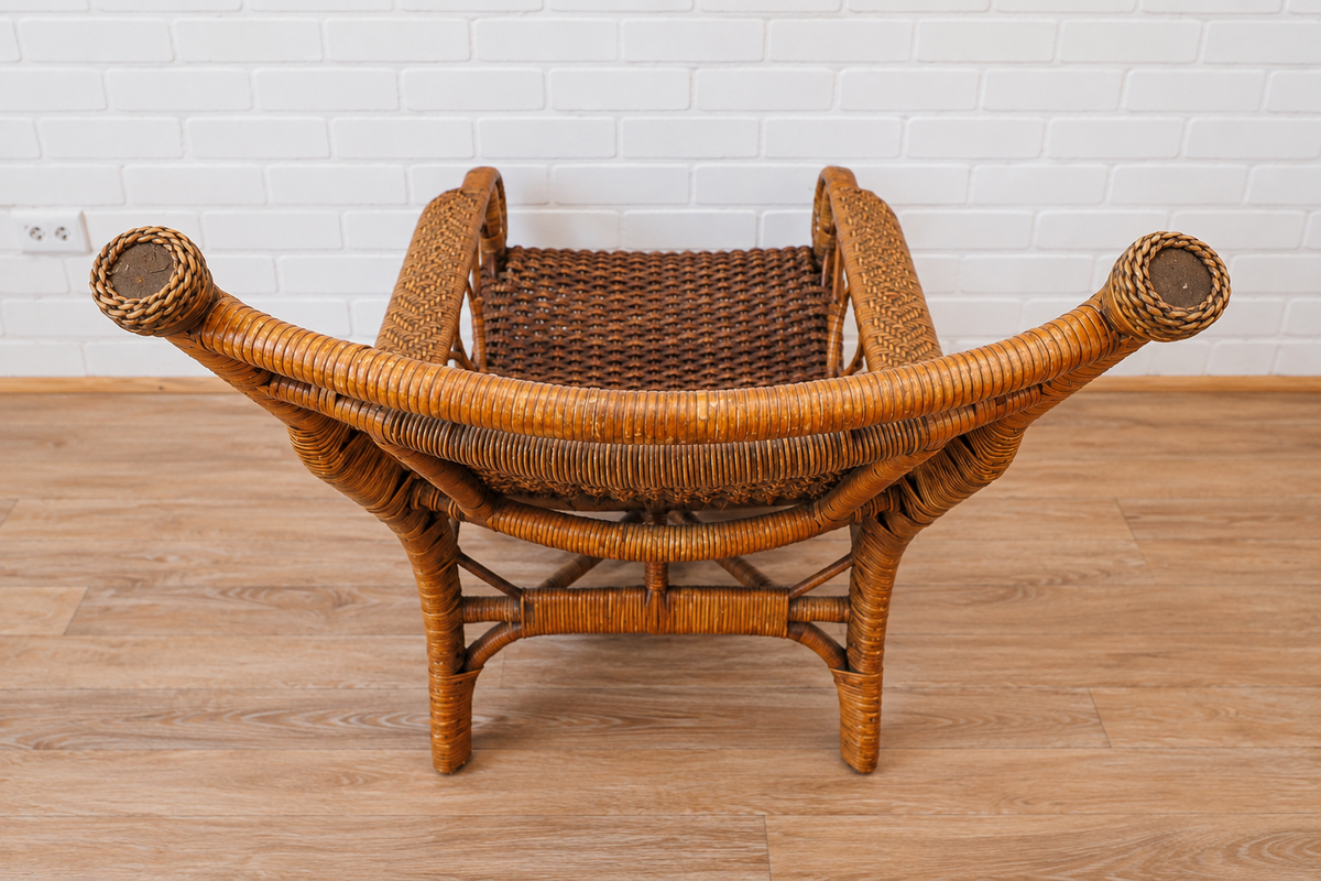 Pair of Rattan Lounge Chairs