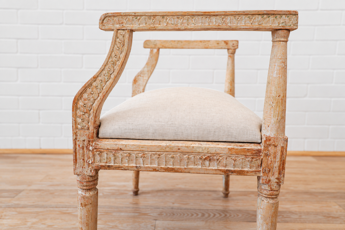 Pair of Swedish Gustavian Benches (SOLD)