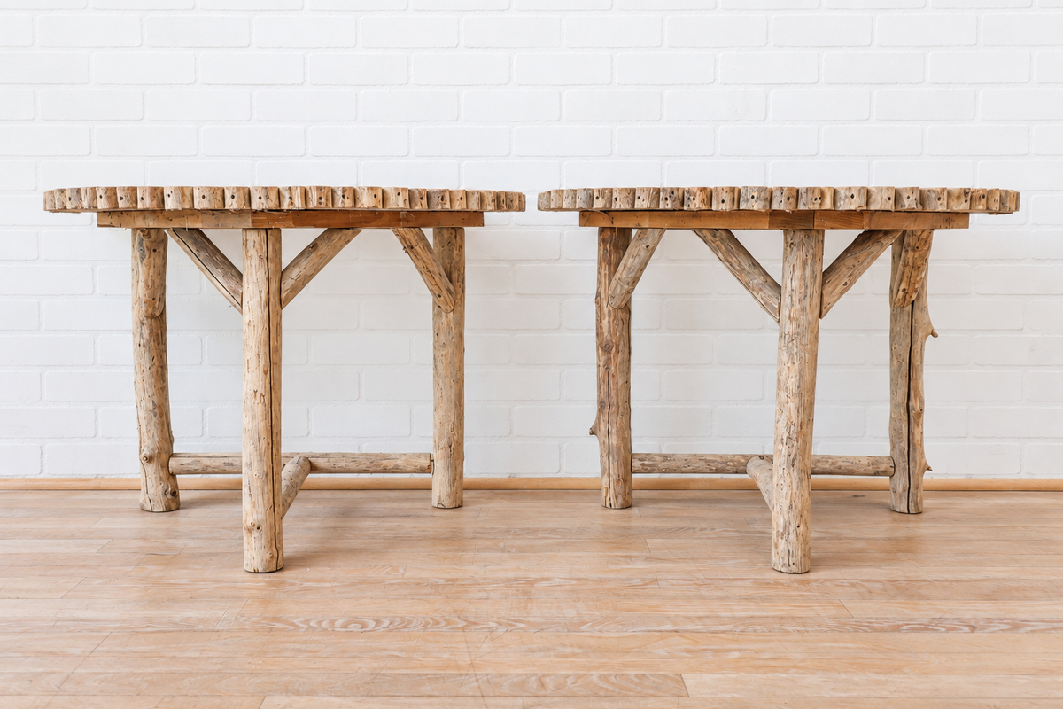 Pair of Wooden Console Tables