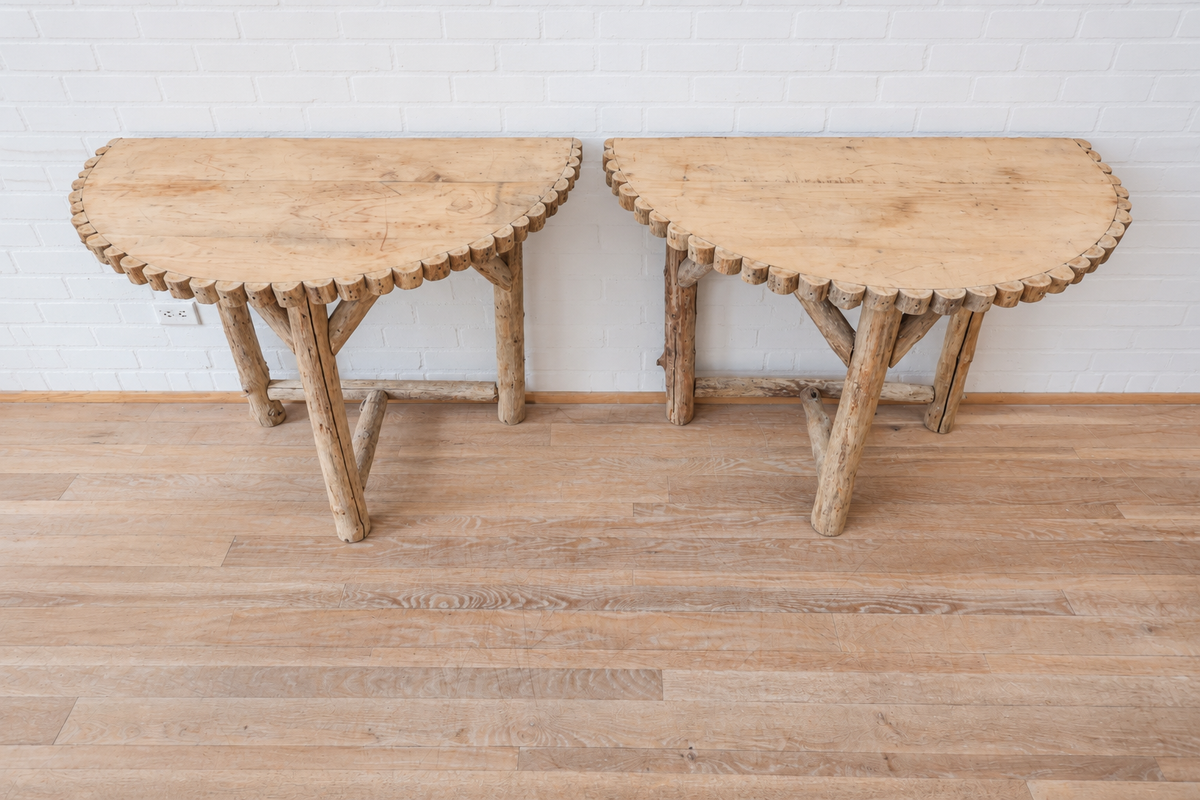 Pair of Wooden Console Tables
