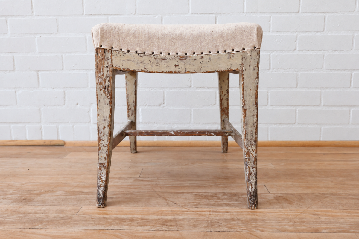 Pair of Painted Swedish Gustavian Stool