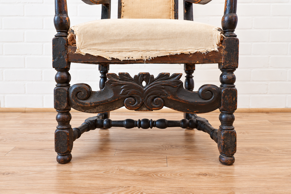 18th cent. Swedish Baroque Arm Chair