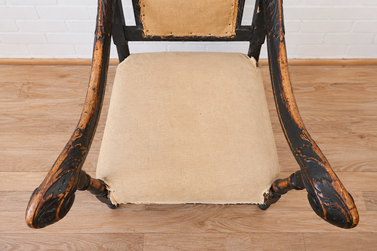 18th cent. Swedish Baroque Arm Chair