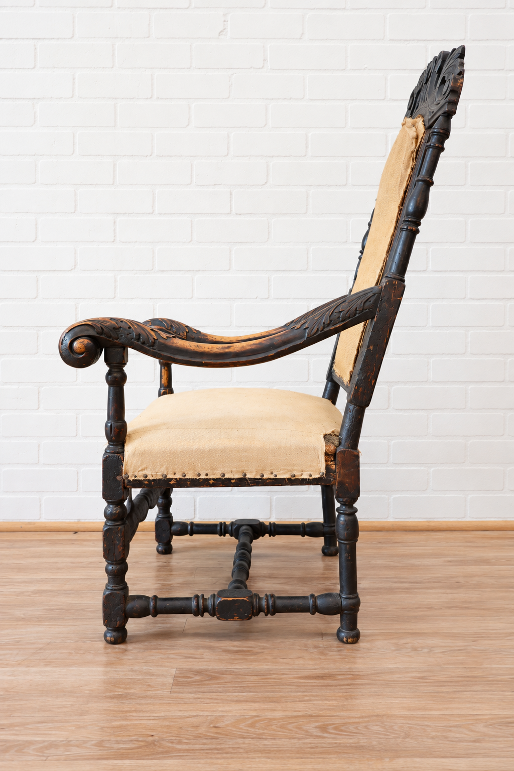18th cent. Swedish Baroque Arm Chair