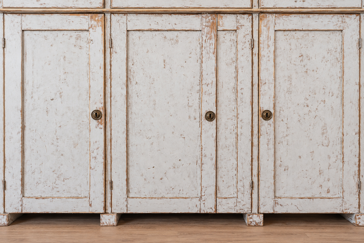 19th cent. Swedish Painted Enfilade