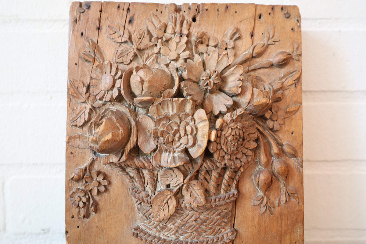 Pair of English Lime Wood Carvings