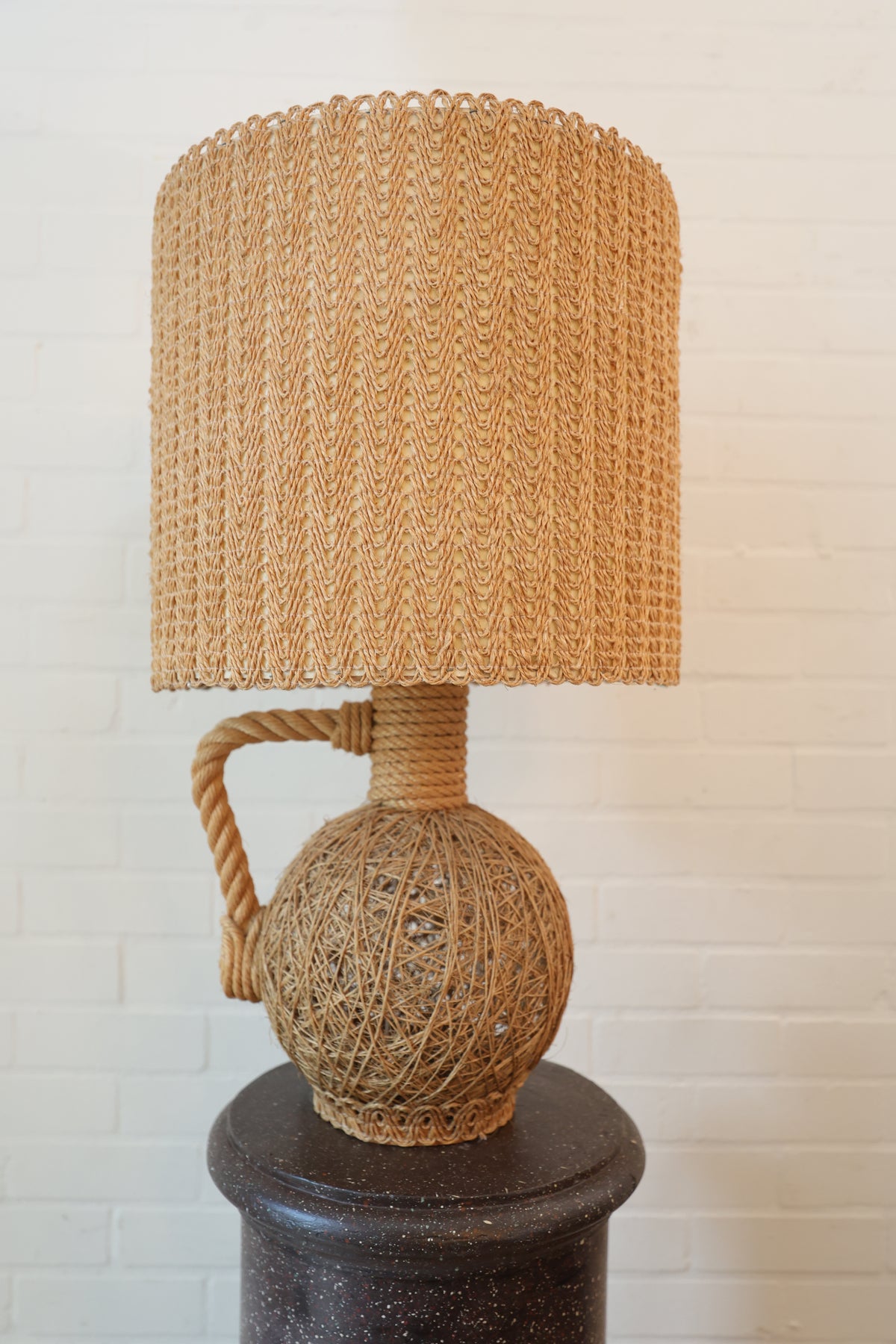 Audoux & Minet Pitcher Lamp & Shade (ca. 1950)
