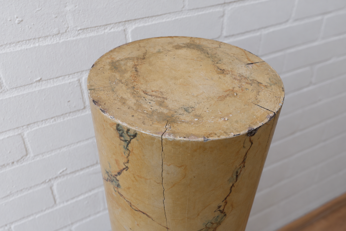 19th cent. Faux Marble Wood Column