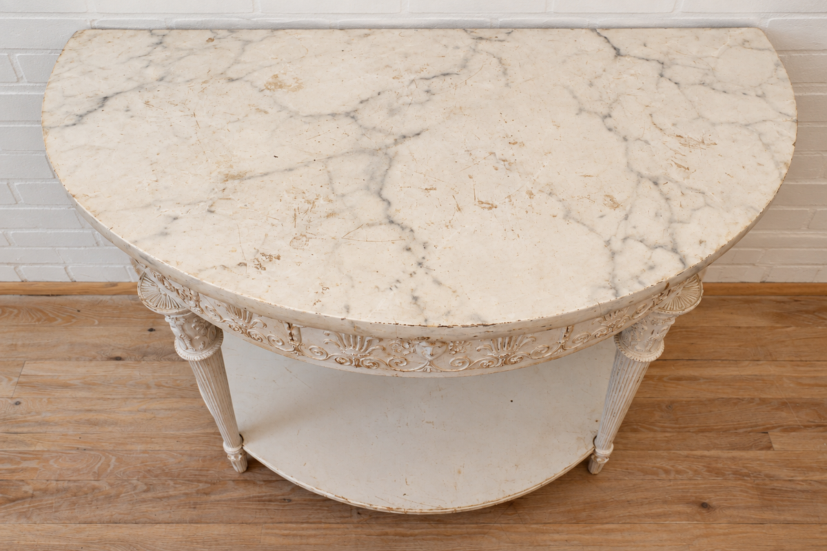 French Empire Painted Console Table
