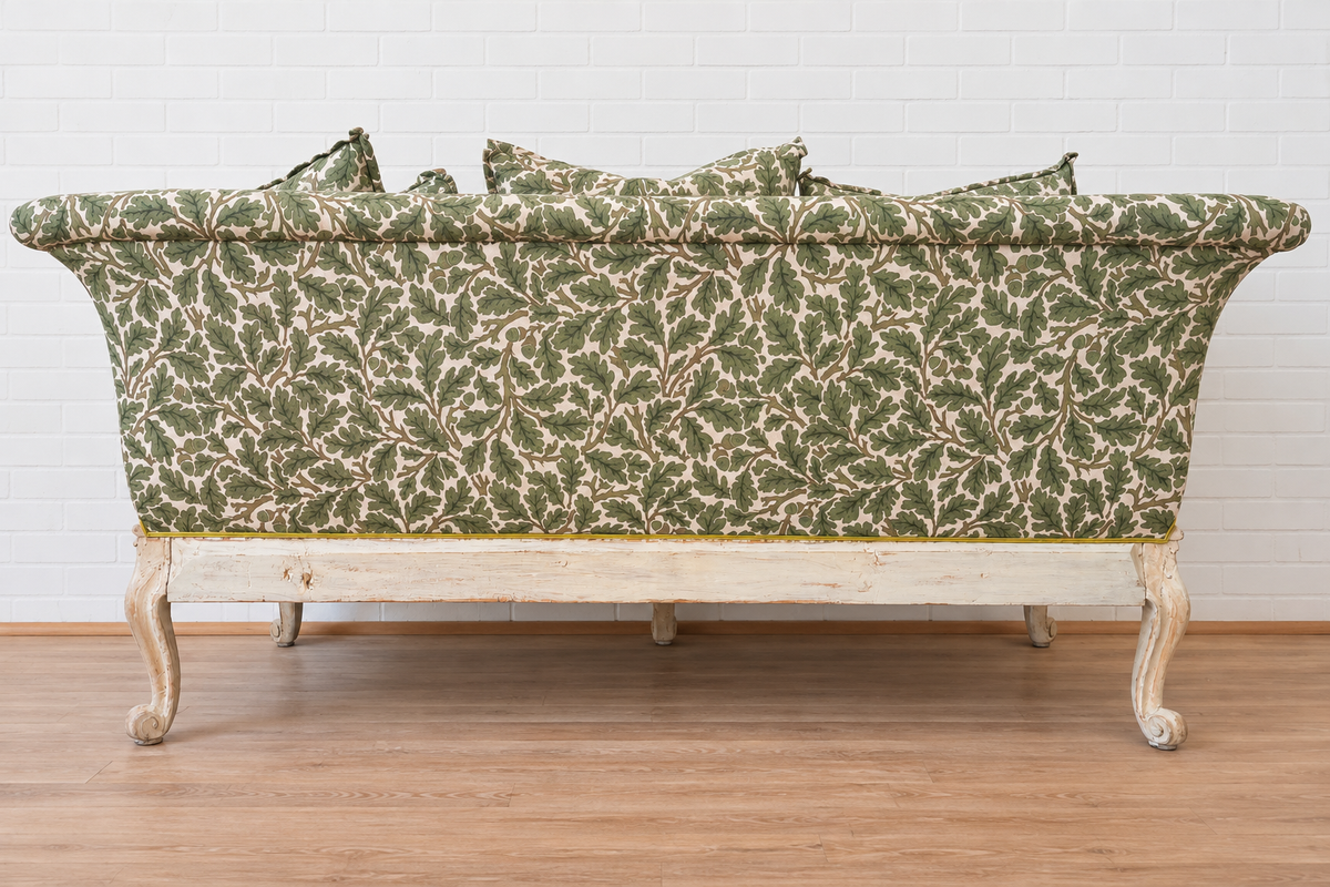 18th cent. Swedish Trags Sofa in Morris & Co Fabric