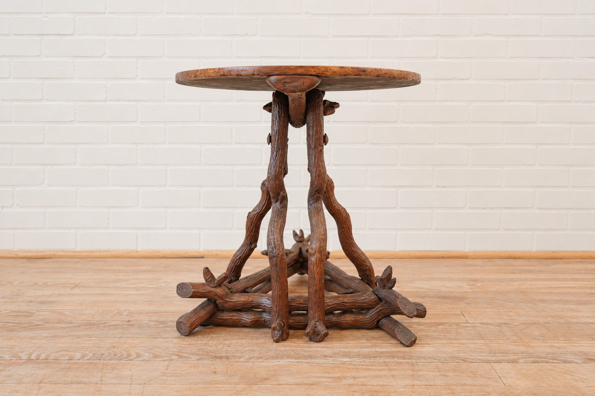 19th cent. Burl Faux Bois Table