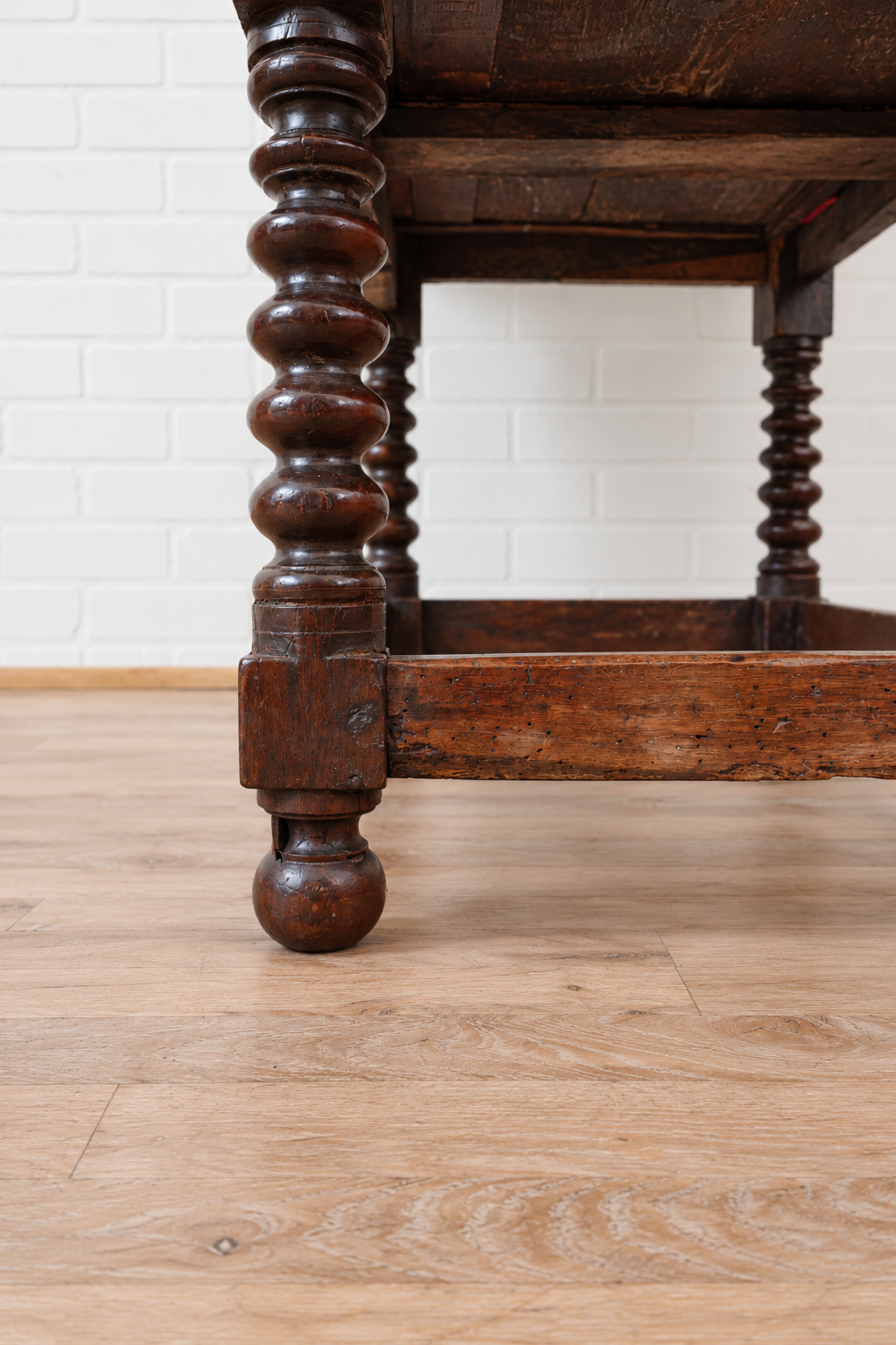 18th cent. Italian Walnut Table with Drawer