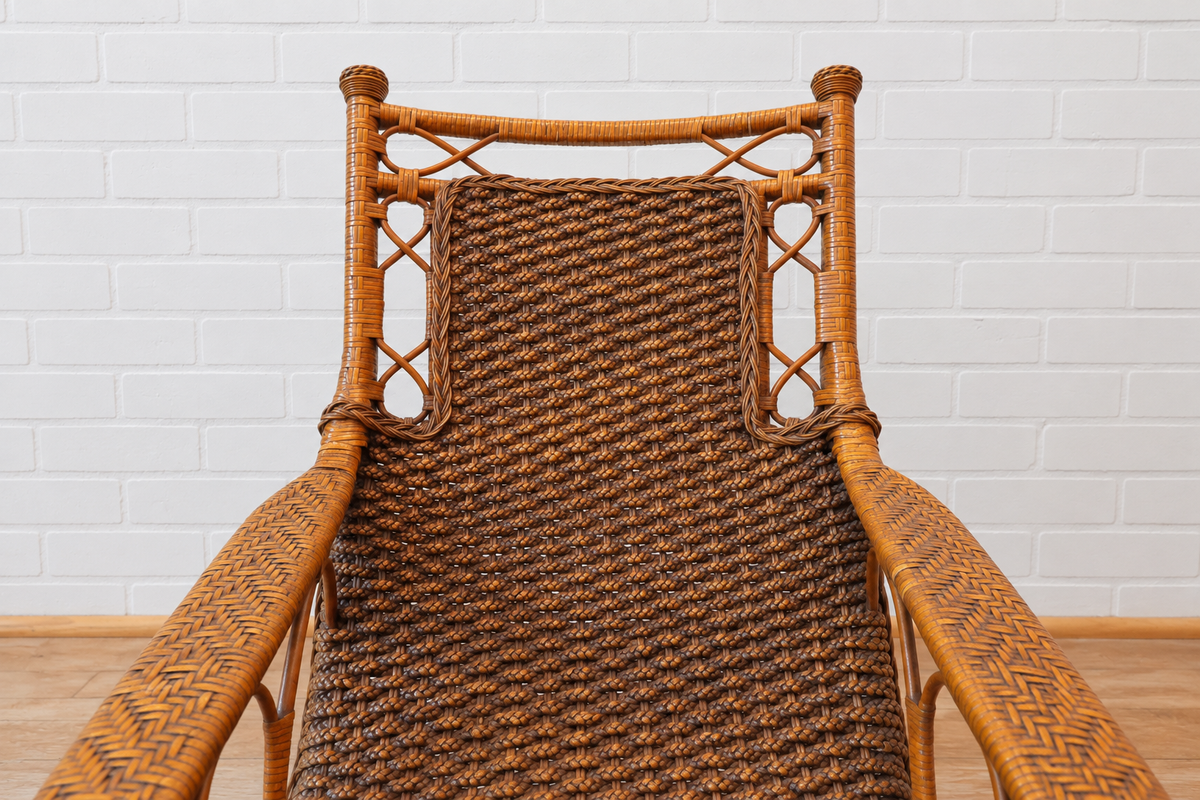Pair of Rattan Lounge Chairs