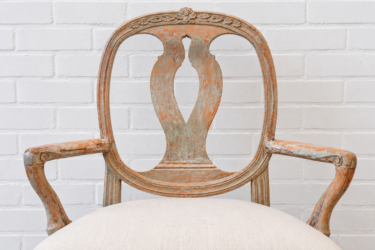 Pair of Swedish Gustavian Armchairs