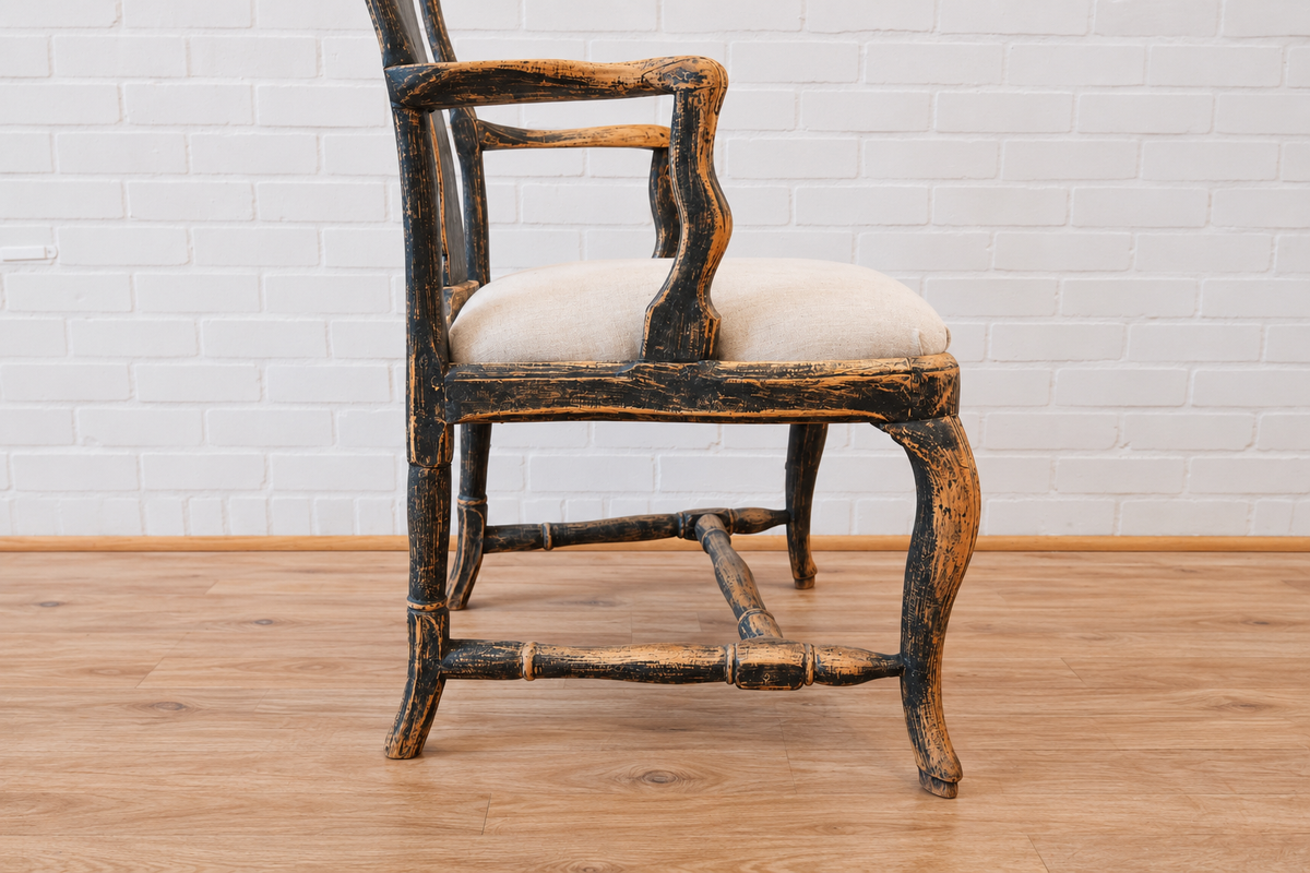 Pair of Swedish Rococo Armchairs