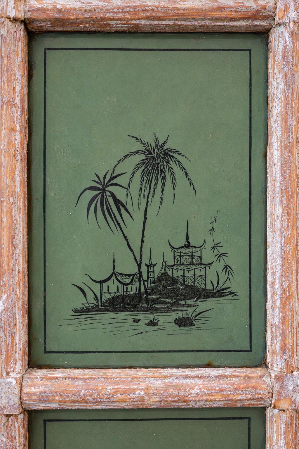 Swedish Rococo Secretary with Chinoiserie Eglomise