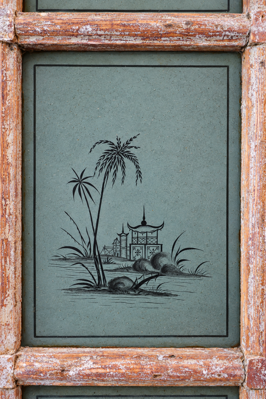 Swedish Rococo Secretary with Chinoiserie Eglomise