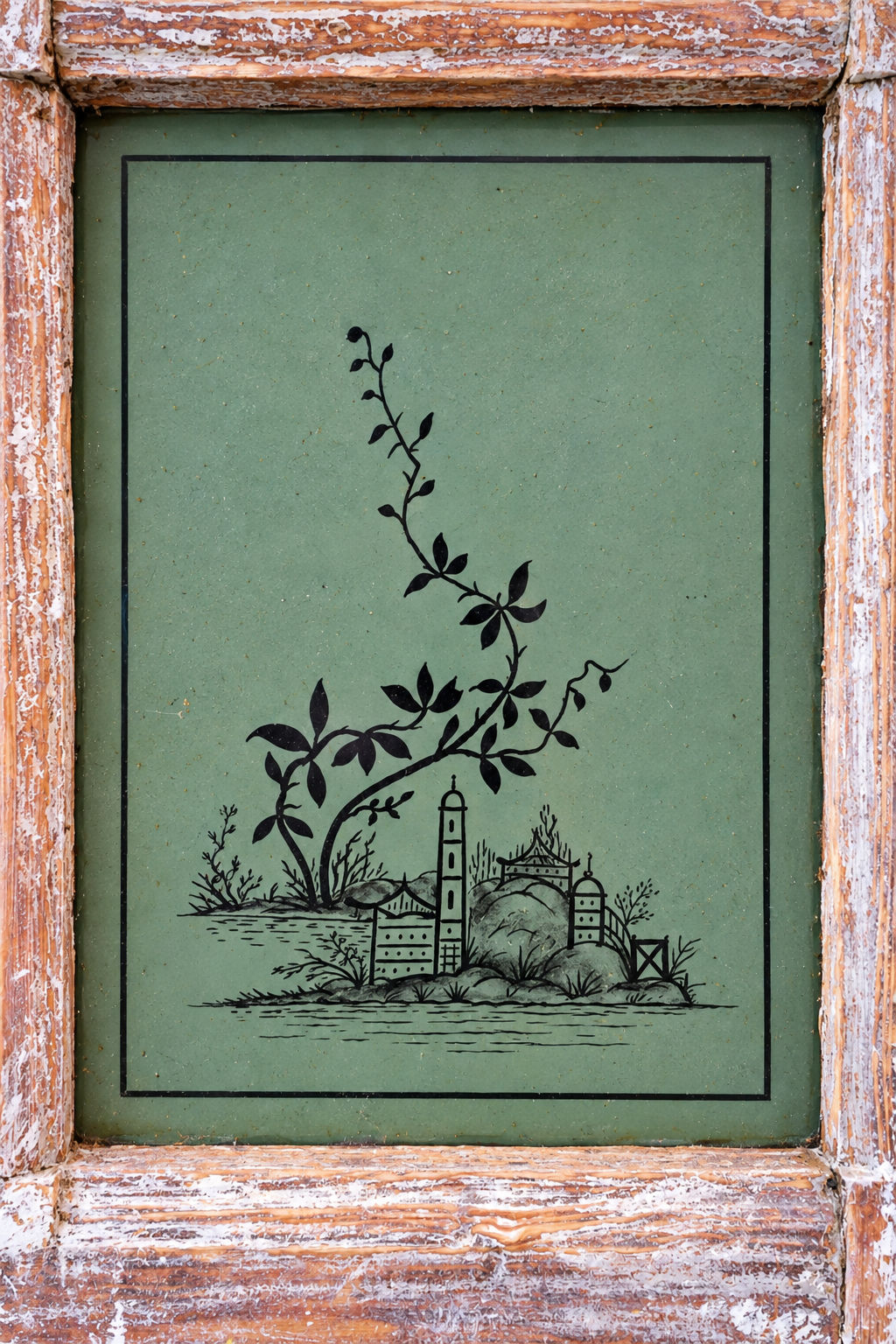 Swedish Rococo Secretary with Chinoiserie Eglomise