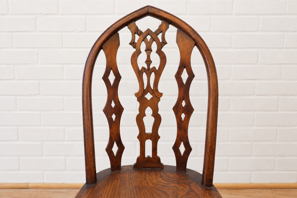 Set of 5 Gothic Revival Chairs
