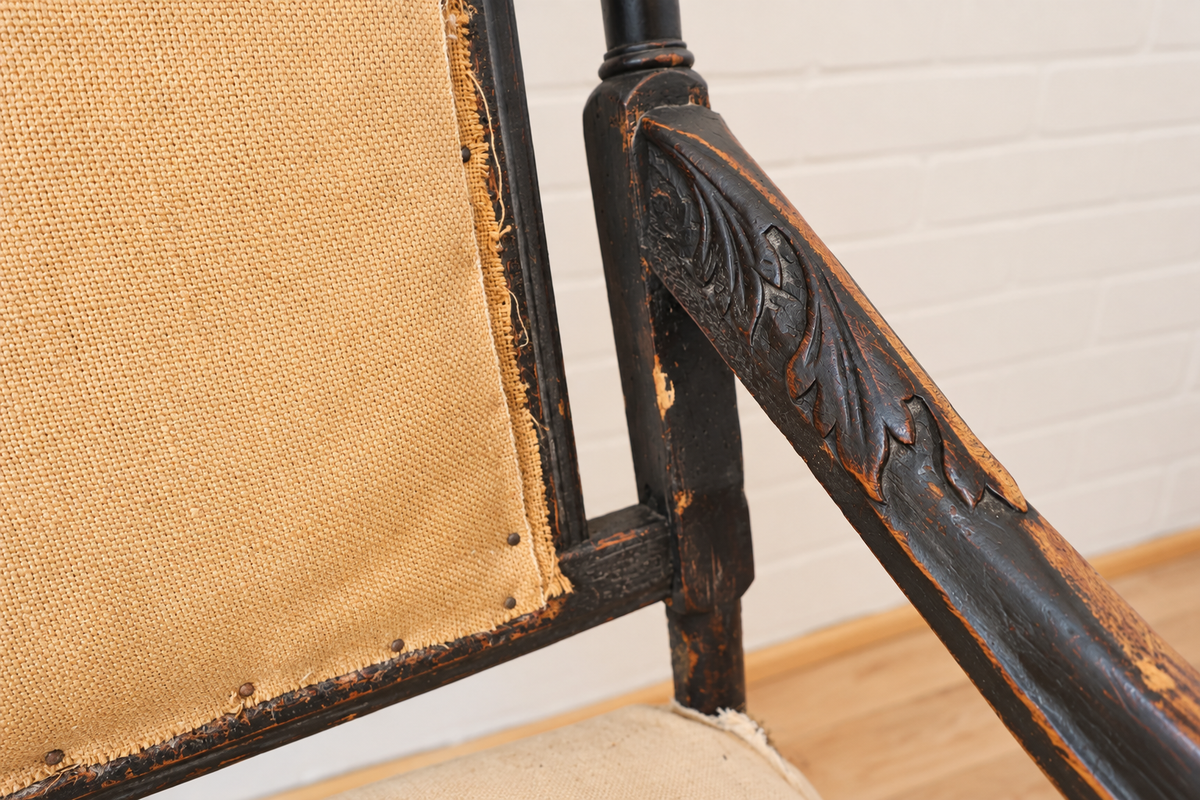 18th cent. Swedish Baroque Arm Chair