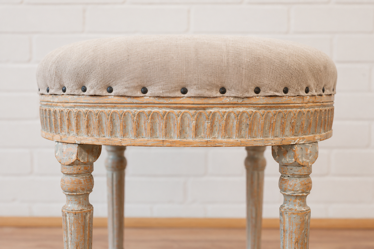 Swedish Gustavian Round Stool