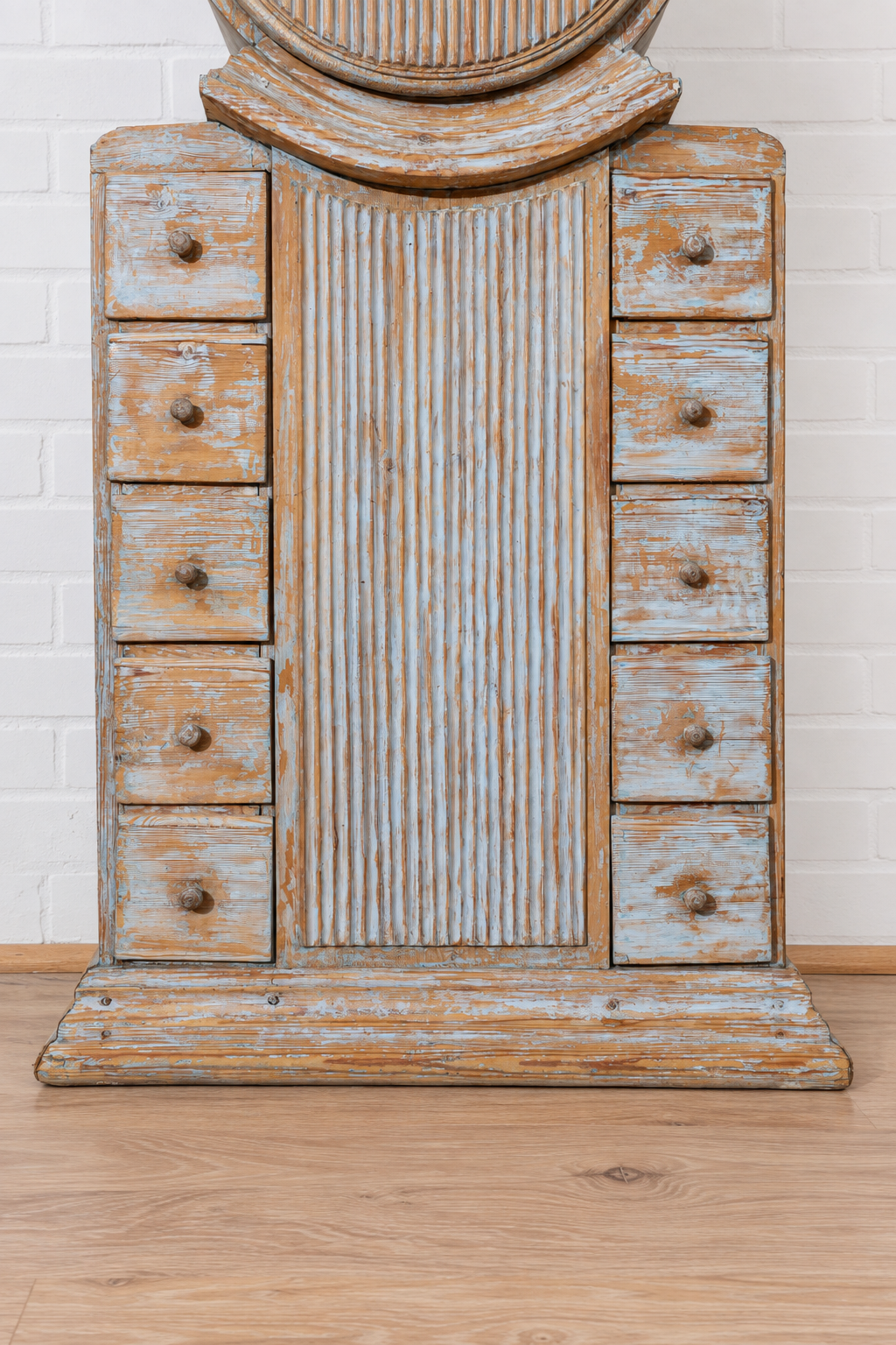 19th cent. Gustavian Swedish Tall Clock with Drawers