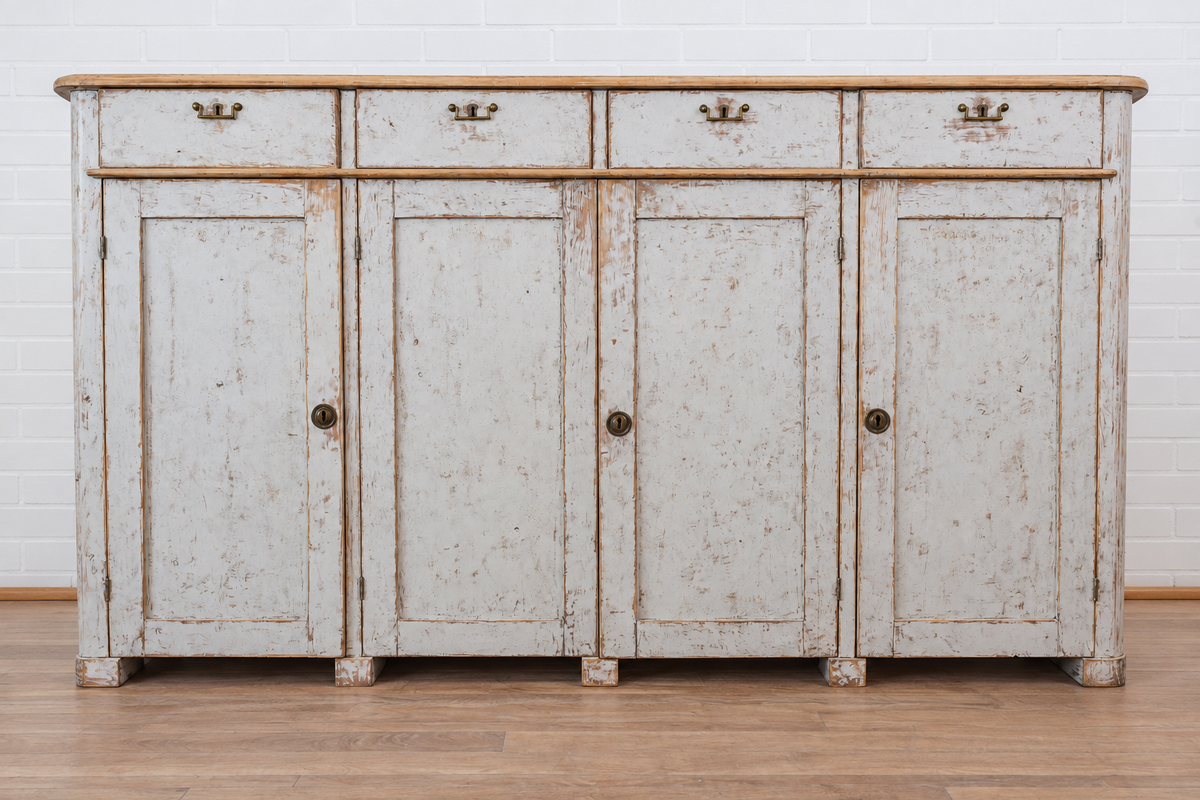 19th cent. Swedish Painted Enfilade