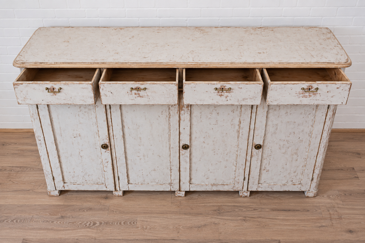 19th cent. Swedish Painted Enfilade