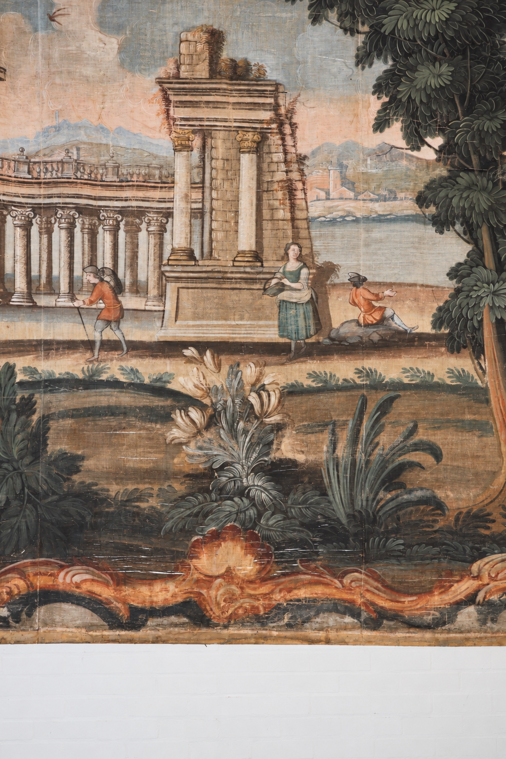 18th cent. French Painted Toile