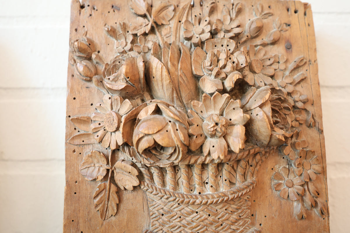 Pair of English Lime Wood Carvings