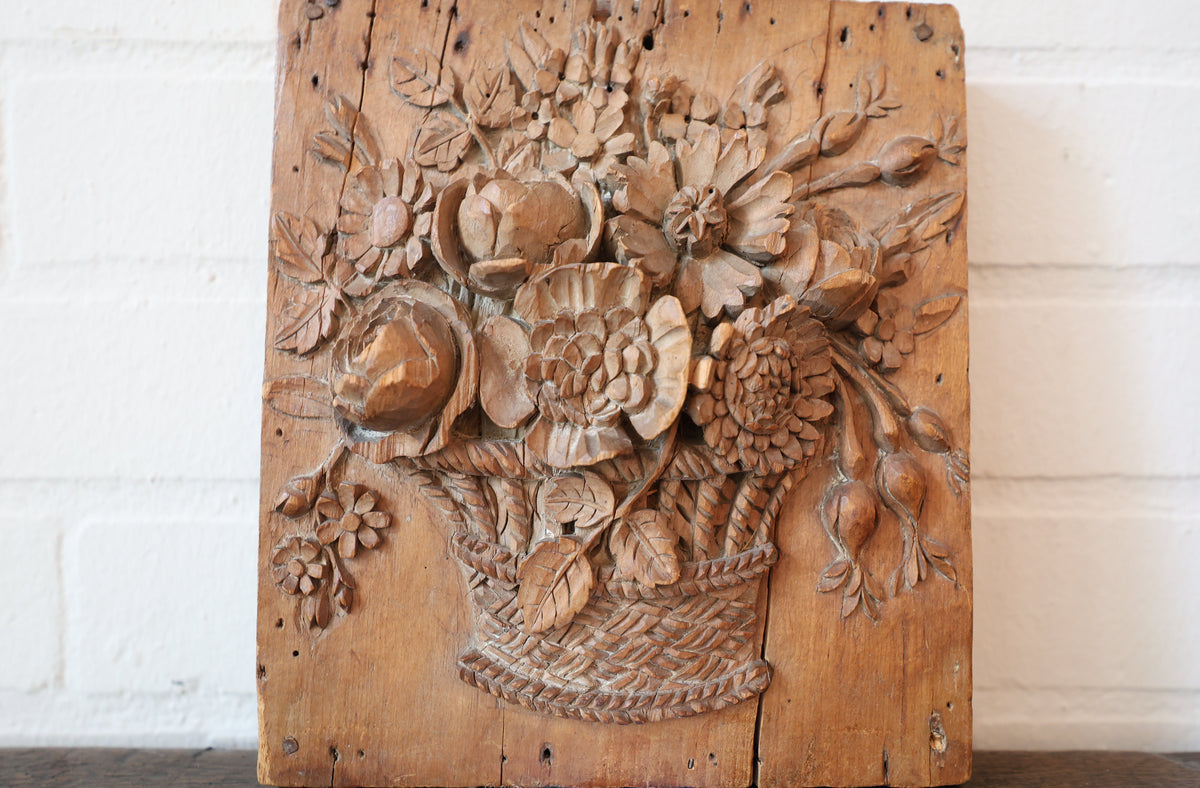 Pair of English Lime Wood Carvings